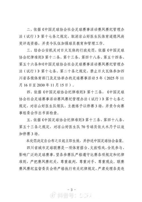 暴力飞踹拳击裁判 “川超”凉山好医生队球员日火瓦体省内禁赛5年 暴力飞踹拳击裁判 “川超”凉山好医生队球员日火瓦体省内禁赛5年